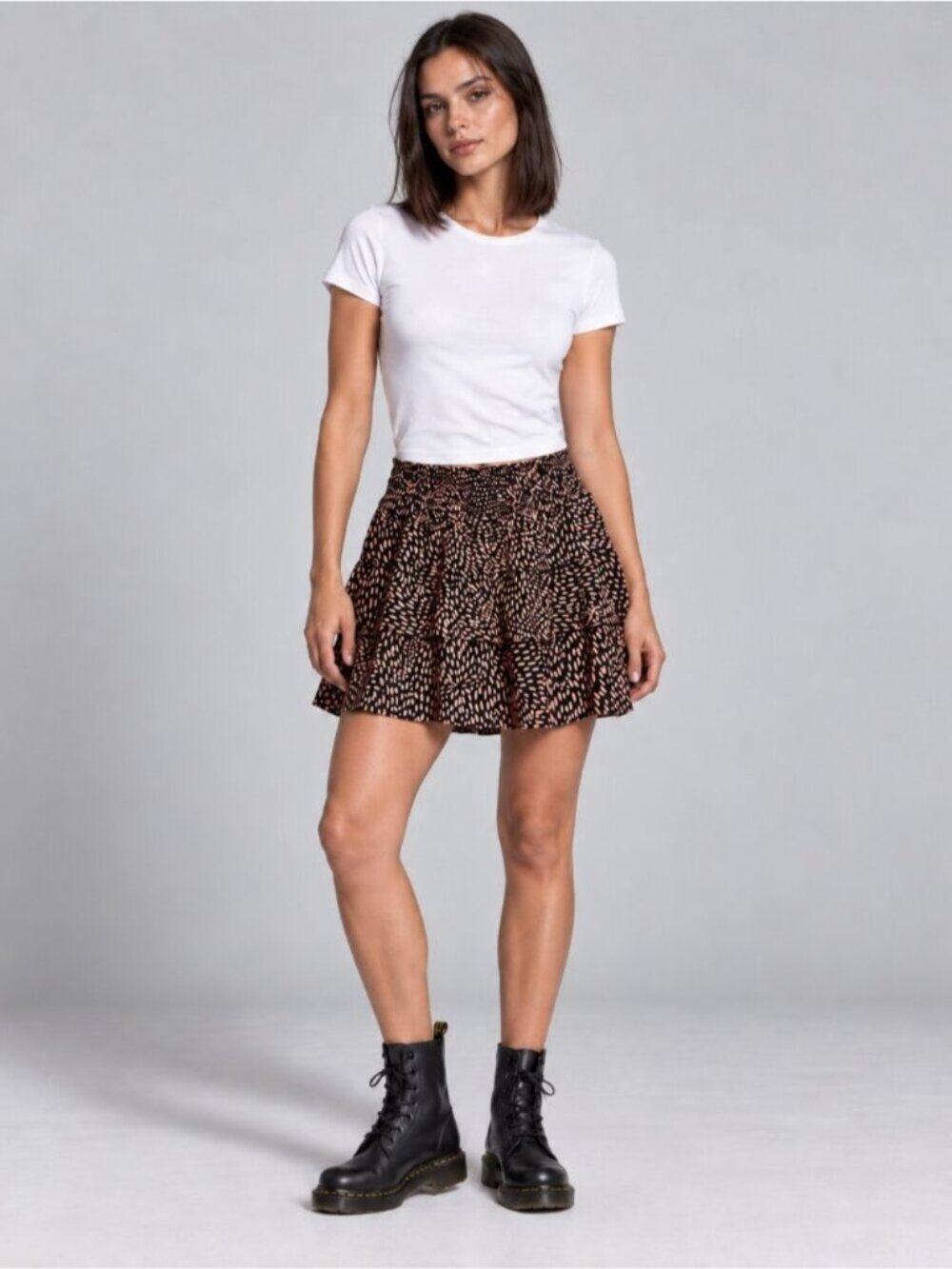 Who What Wear Tiered Mini Skirt